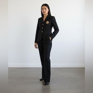 Ralph Lauren Black Pantsuit with Gold Accents